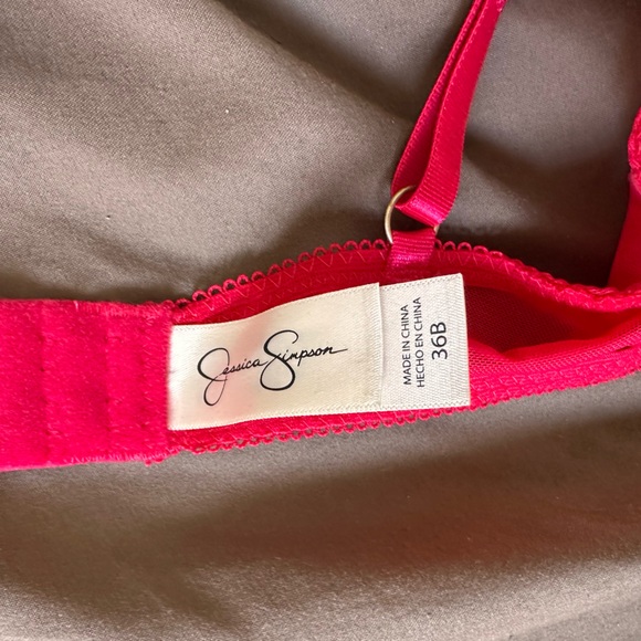 Jessica Simpson Red Lace Push-Up Bra - Picture 5 of 5